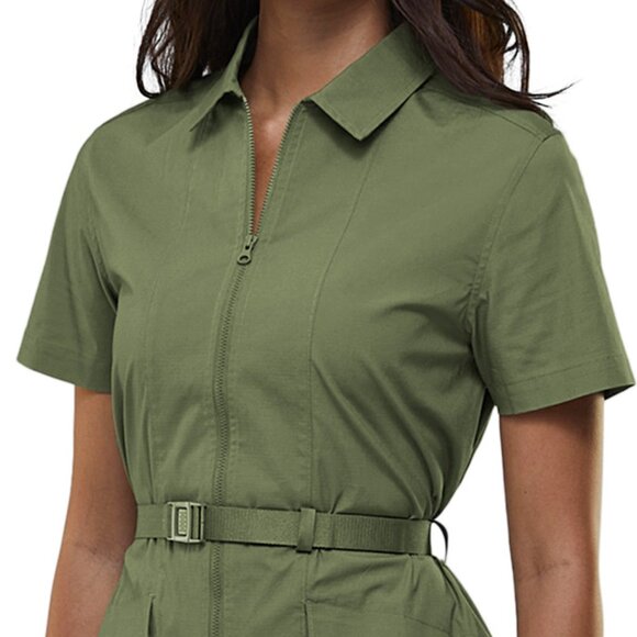 NWT VALLIER Zavel Cargo Dress - M - Juniper Green (Army Green) - Picture 5 of 6